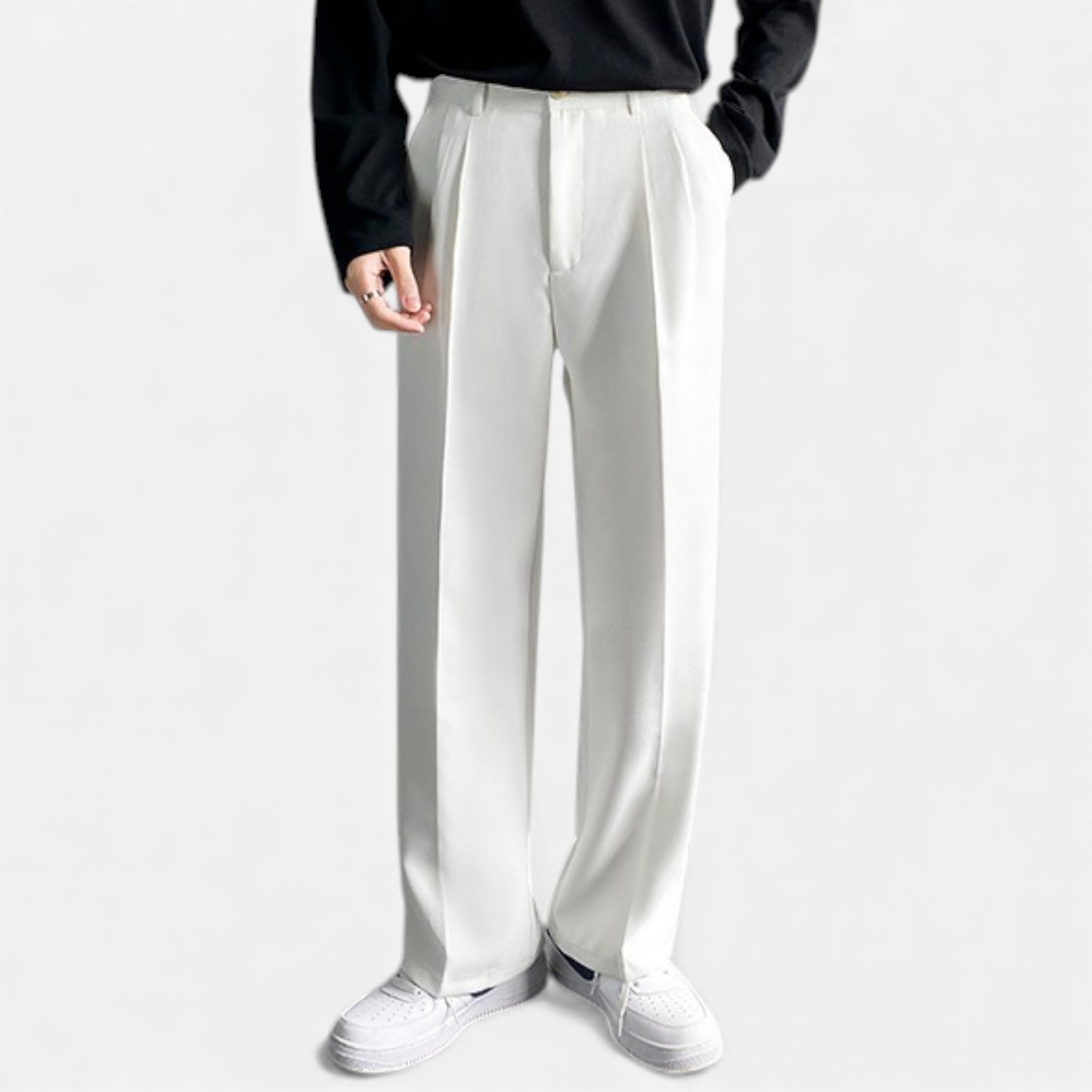 Elorainemode | Men’s Relaxed Straight Trousers – Ivy League Leisure