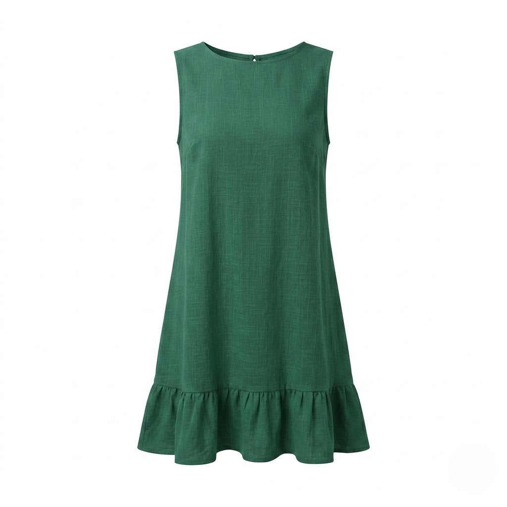 Women’s Backless Sleeveless Midi Dress – Effortless Elegance