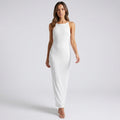 Women’s Textured Slip Dress Minimalist Summer Outfit