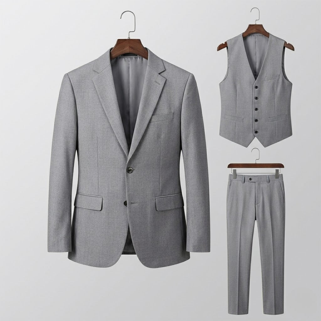 Men’s Tailored Three-Piece Suit – Formal Elegance