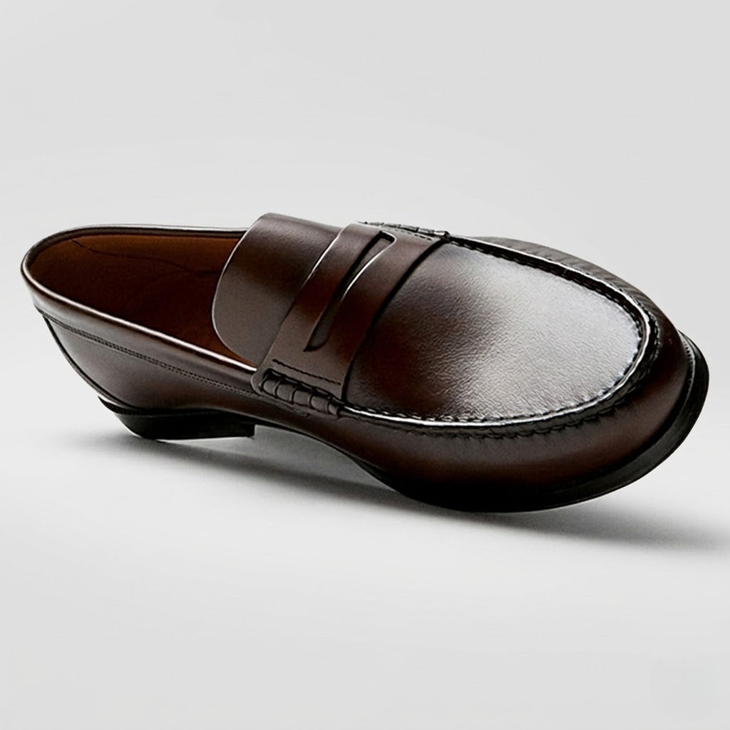 Men’s Leather Dress Loafers Comfortable Slip-On Formal Shoes