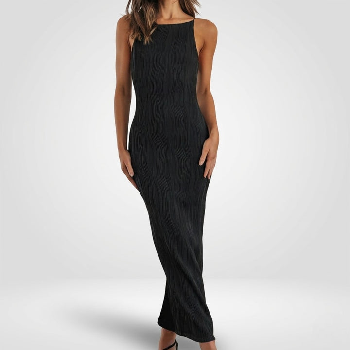 Women’s Textured Slip Dress Minimalist Summer Outfit