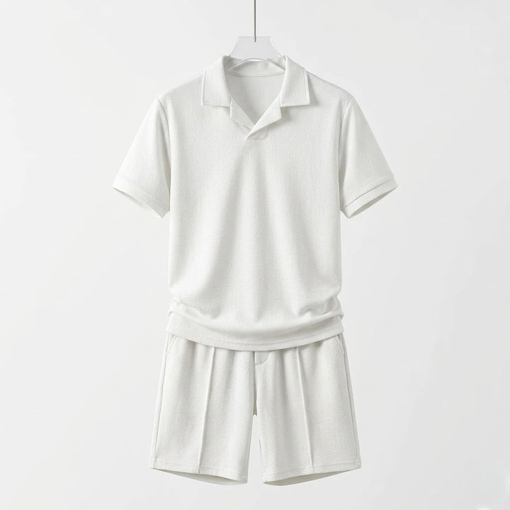 Men’s Refined Polo Shirt and Shorts Ensemble