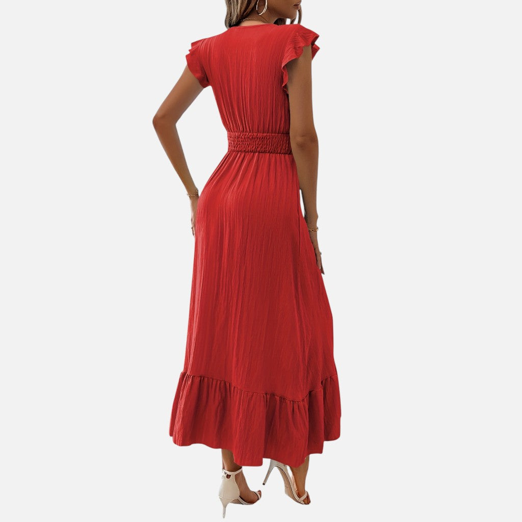 Women’s V-Neck Maxi Dress – Effortless Casual Elegance