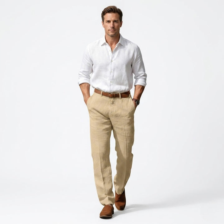 Men’s Lightweight Linen Trousers – Refined Fit