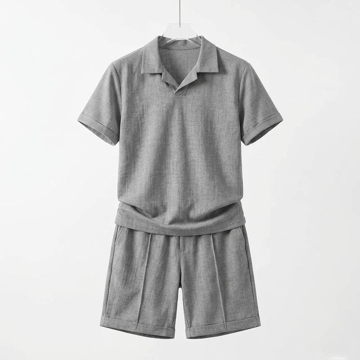 Men’s Refined Polo Shirt and Shorts Ensemble