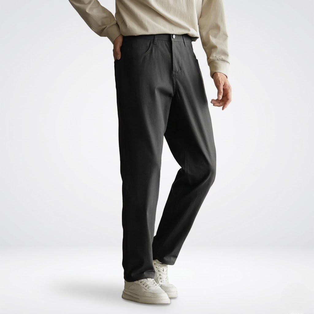 Men’s Lightweight Linen Trousers Breathable Classic Fit Summer