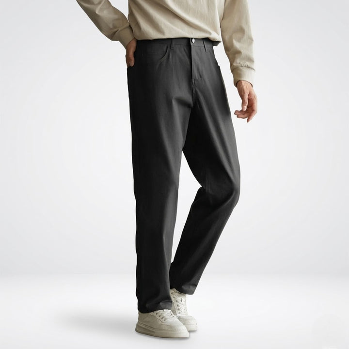 Men’s Lightweight Linen Trousers Breathable Classic Fit Summer