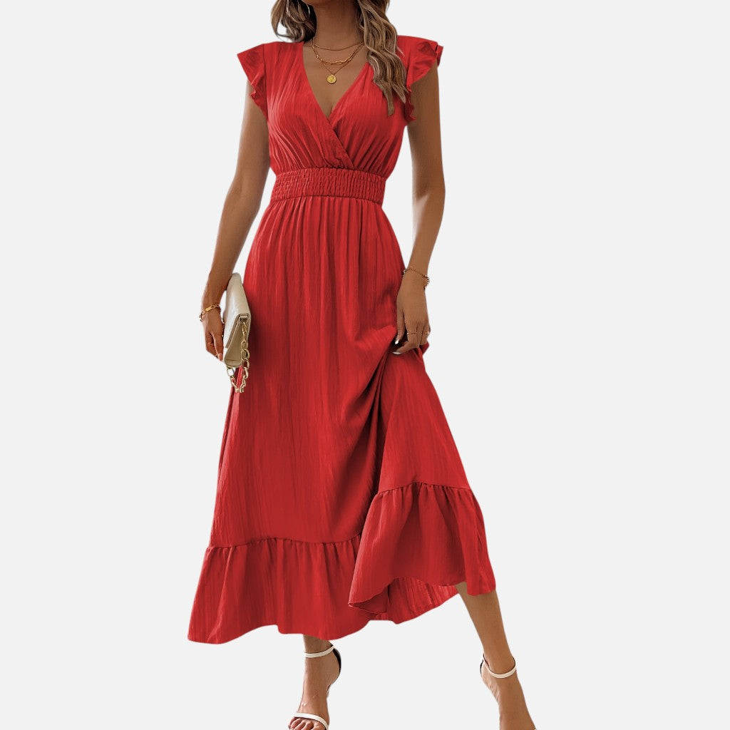 Women’s V-Neck Maxi Dress – Effortless Casual Elegance