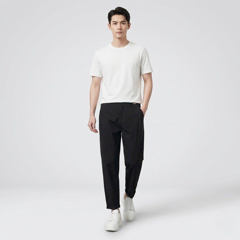 Men’s Linen Trousers Casual Slim Fit Breathable Comfort