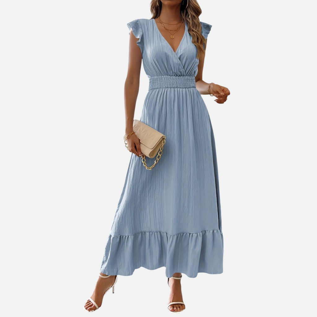 Women’s V-Neck Maxi Dress – Effortless Casual Elegance
