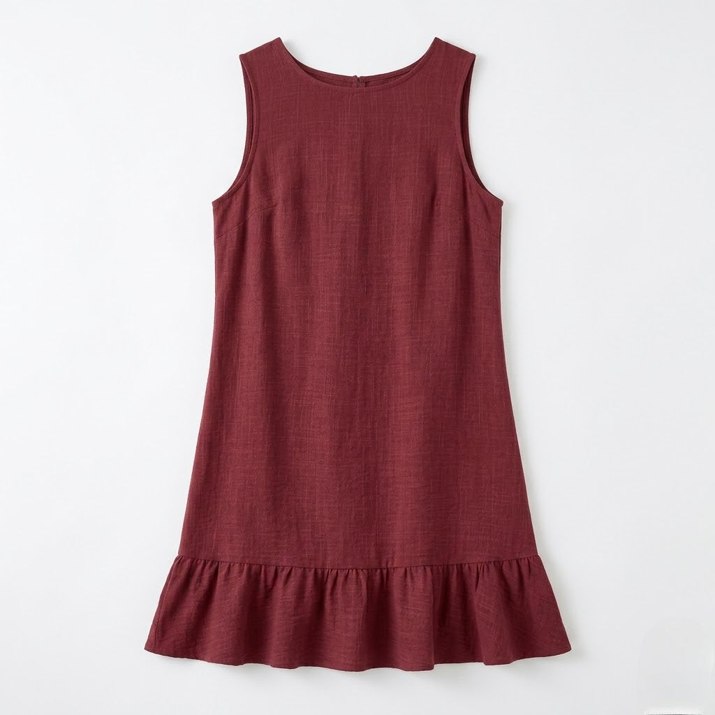 Women’s Backless Sleeveless Midi Dress – Effortless Elegance