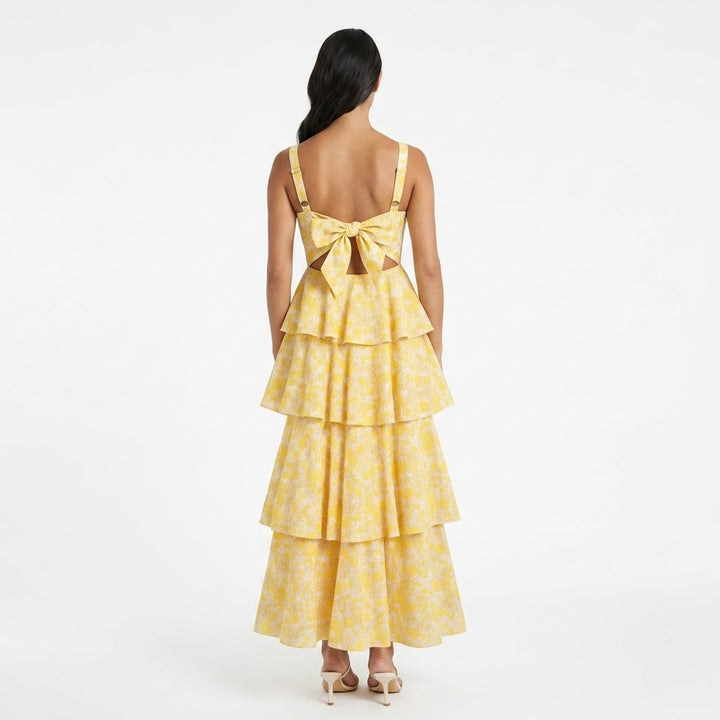 Women’s Printed Layered Slip Maxi Dress