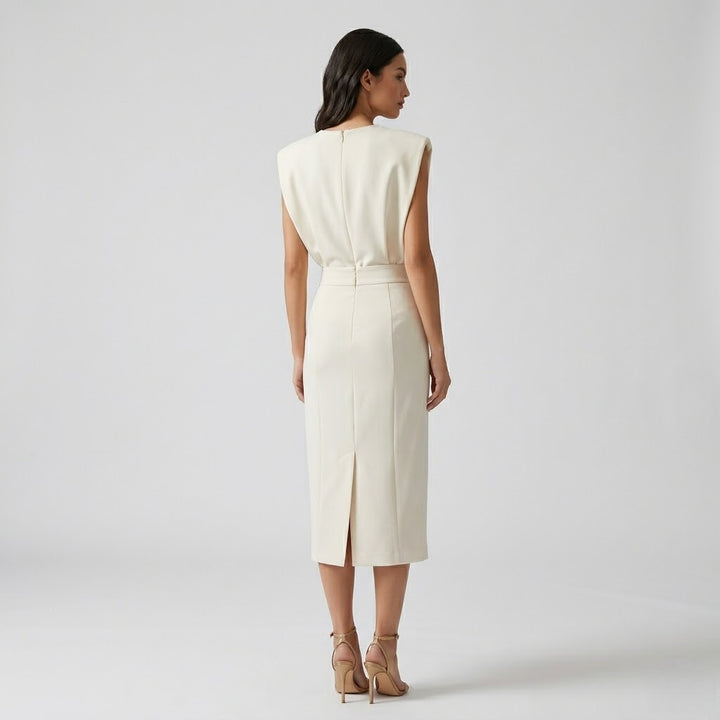Women’s Casual Elegant Midi Dress Side Slit Party Wear