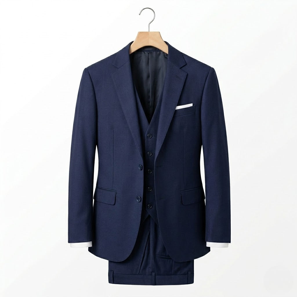 Men’s Tailored Three-Piece Suit – Formal Elegance
