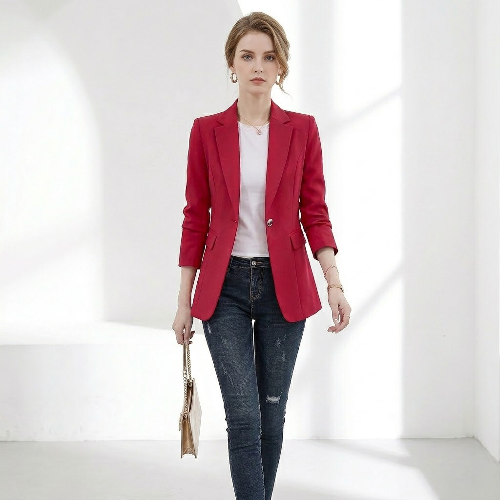 Women’s Textured Woven Jacket – Timeless Elegance