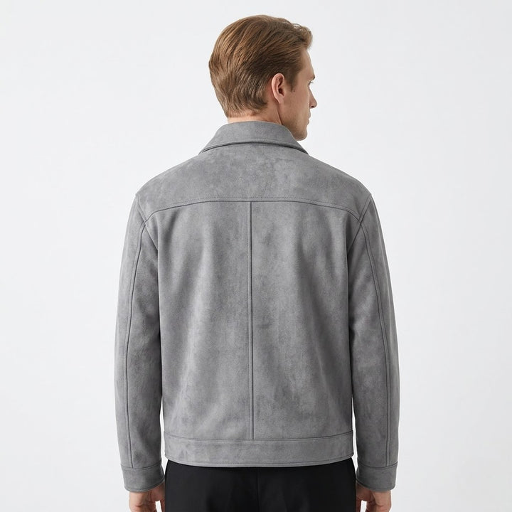 Men’s Suede Utility Jacket – Mayfair Signature Style