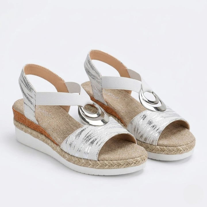 Women’s Elevated Platform Espadrille Slip-On Sandals