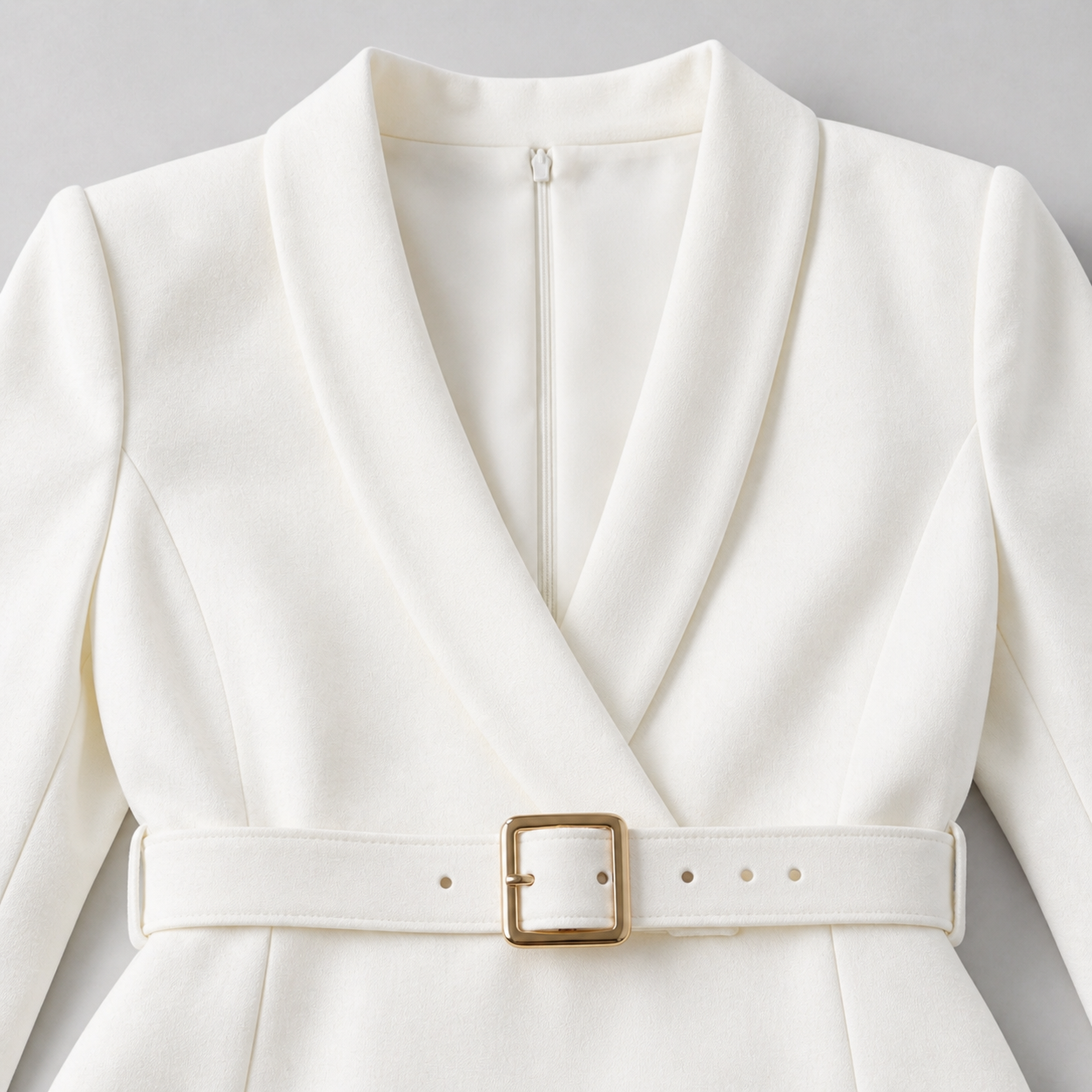 Women’s Luxury Midi Dress with Belted Waist and Tailored Fit