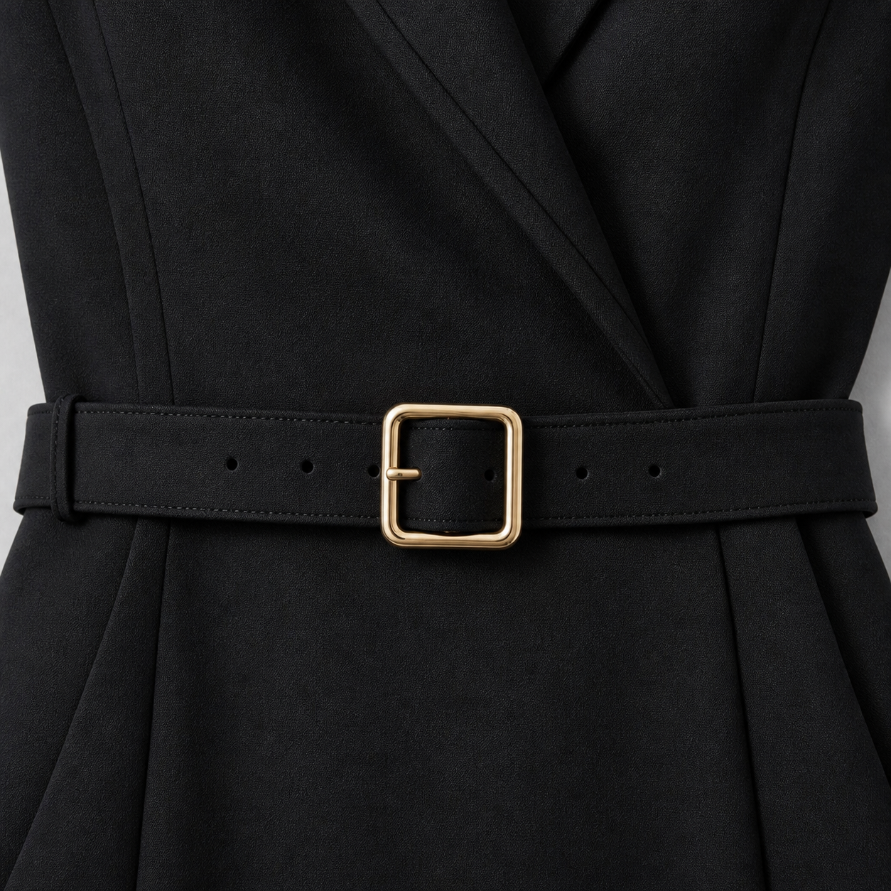 Women’s Luxury Midi Dress with Belted Waist and Tailored Fit