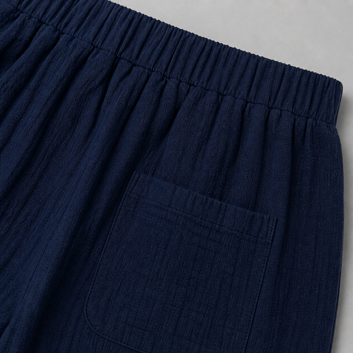 Women’s Loose-Fit Draped Trousers in Soft Cotton Blend