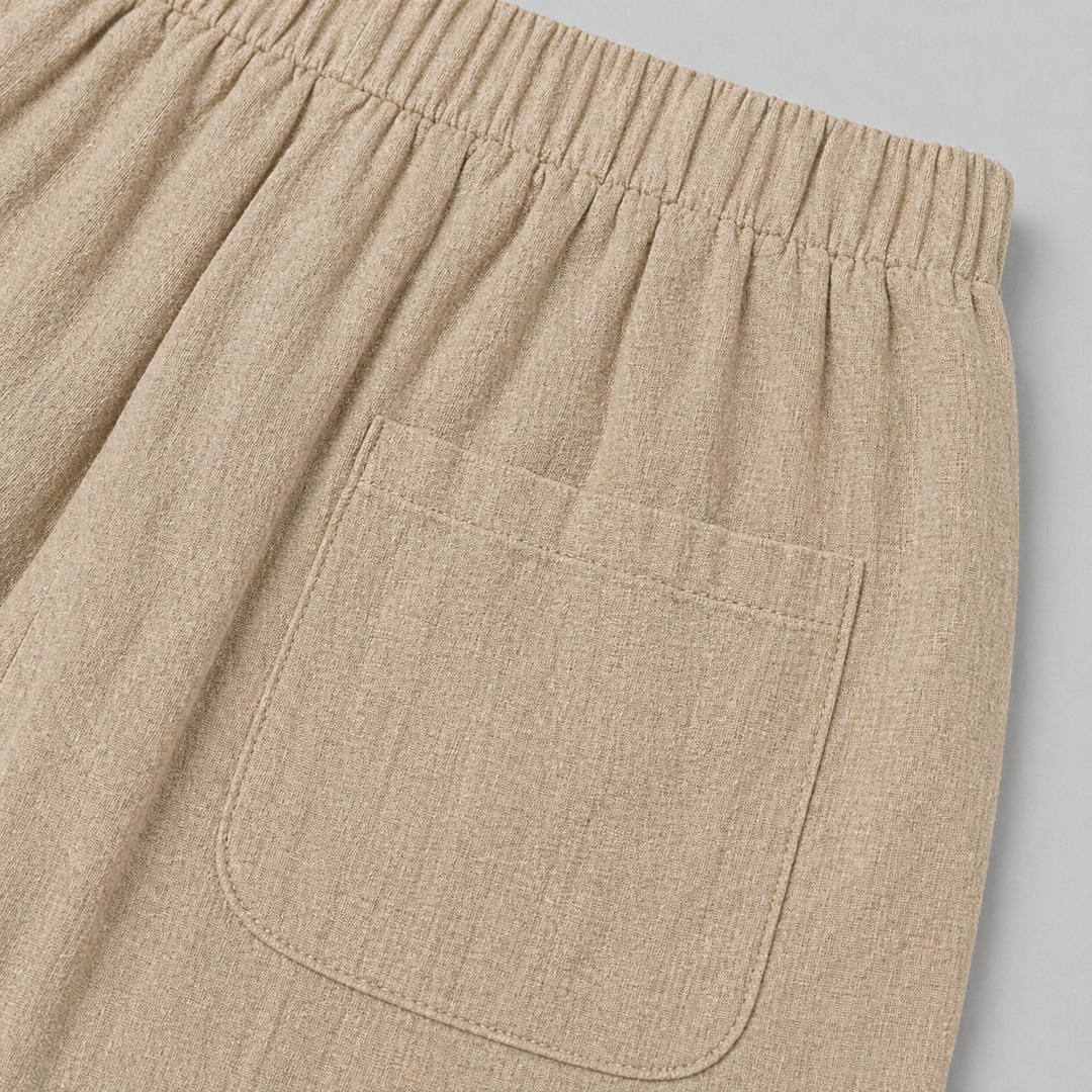 Women’s Loose-Fit Draped Trousers in Soft Cotton Blend