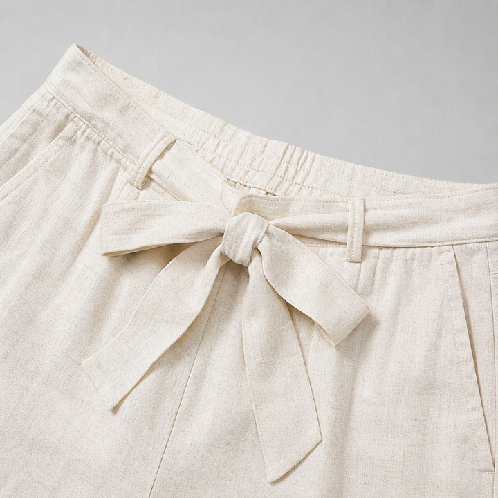 Women’s Lace Detail Straight-Leg Trousers – Soft Elegance