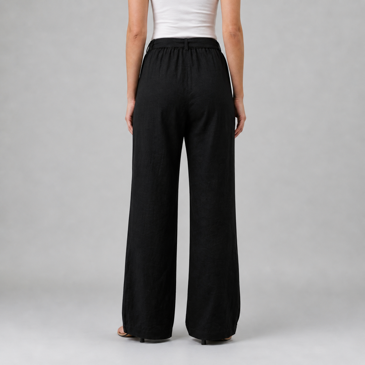 Women’s Lace Detail Straight-Leg Trousers – Soft Elegance