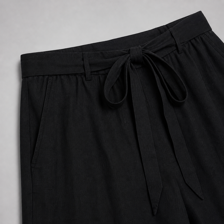 Women’s Lace Detail Straight-Leg Trousers – Soft Elegance