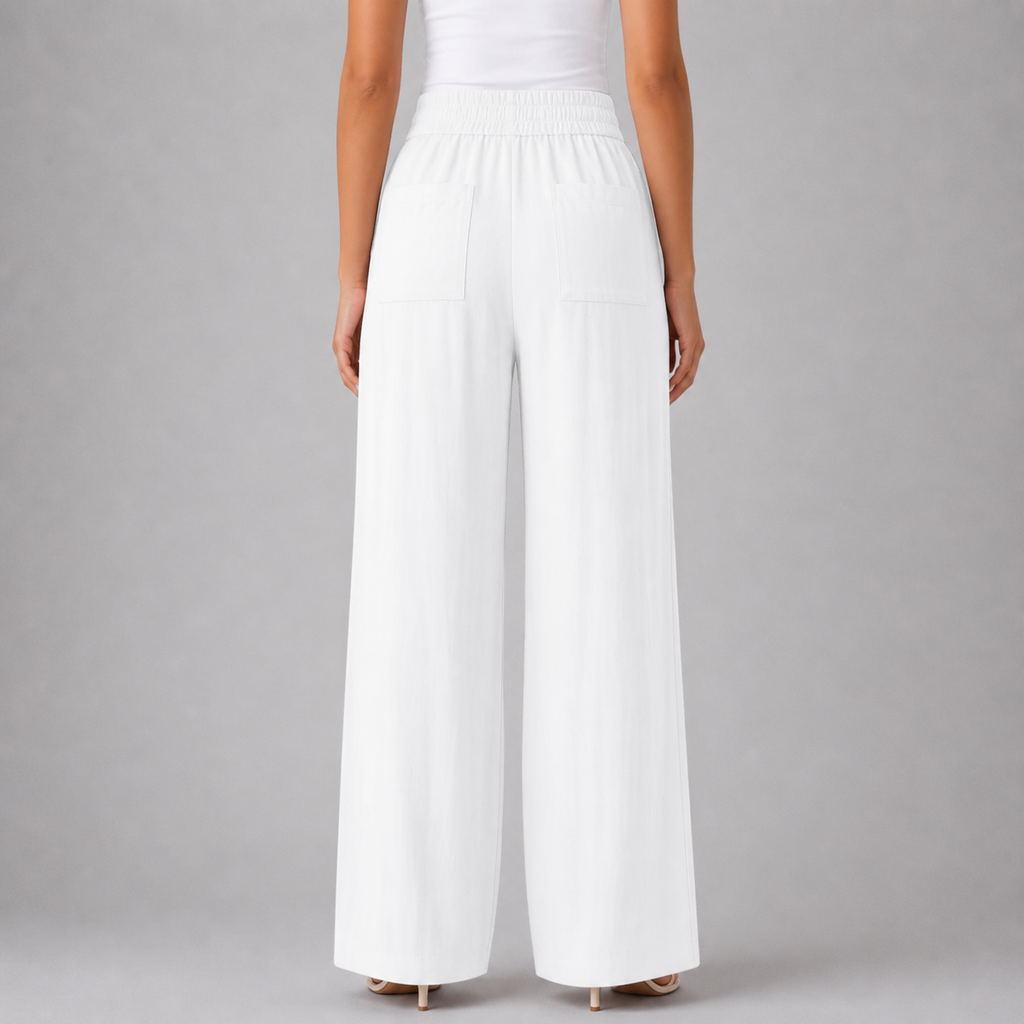 Women’s Wide-Leg Drawstring Trousers – Effortless Ease