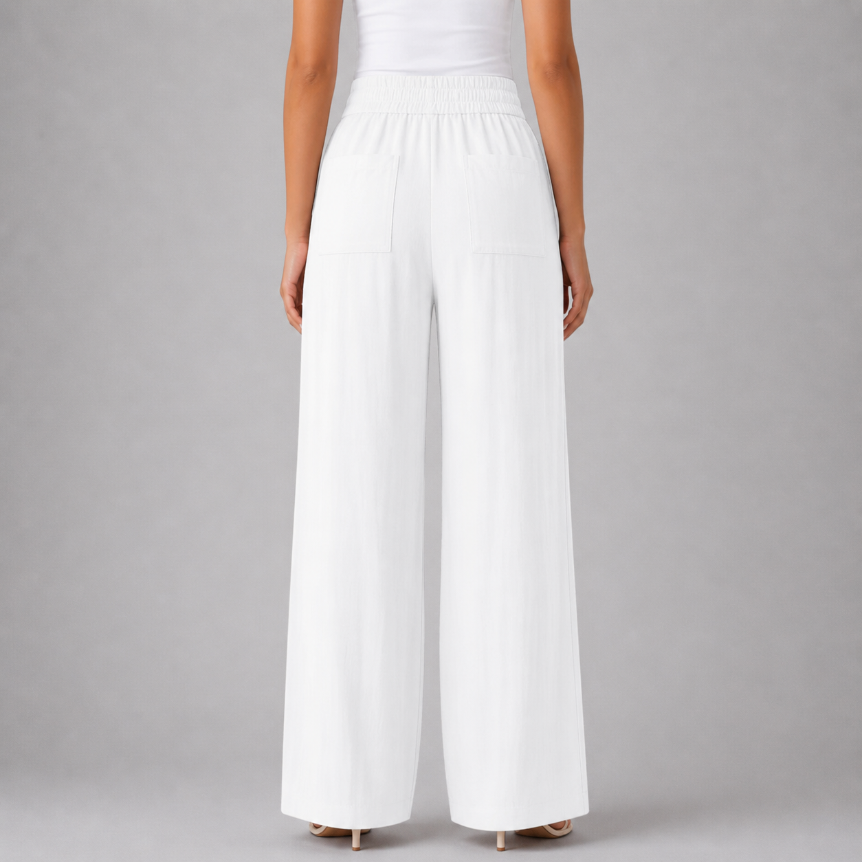 Women’s Wide-Leg Drawstring Trousers – Effortless Ease