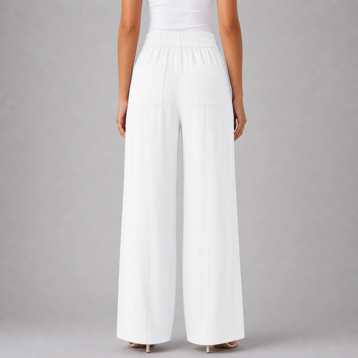 Women’s Wide-Leg Drawstring Trousers – Effortless Ease