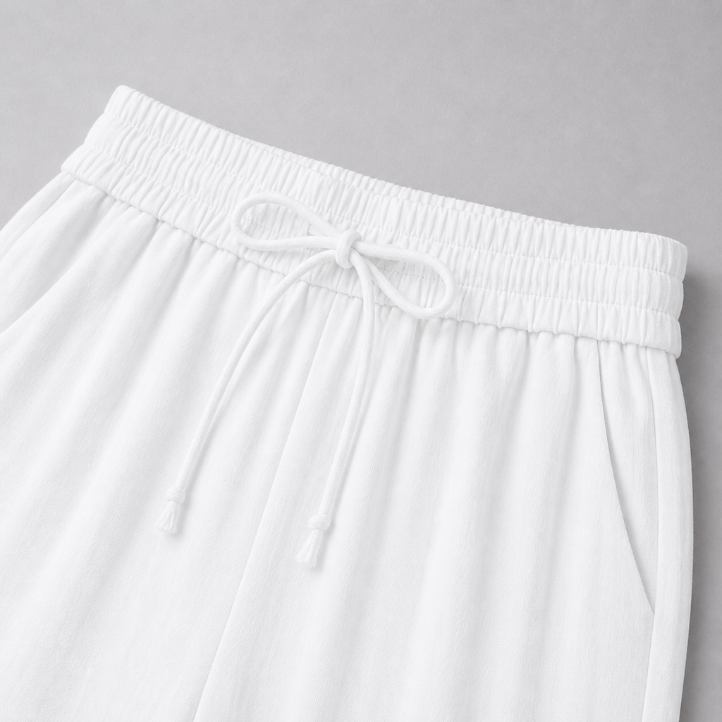 Women’s Wide-Leg Drawstring Trousers – Effortless Ease