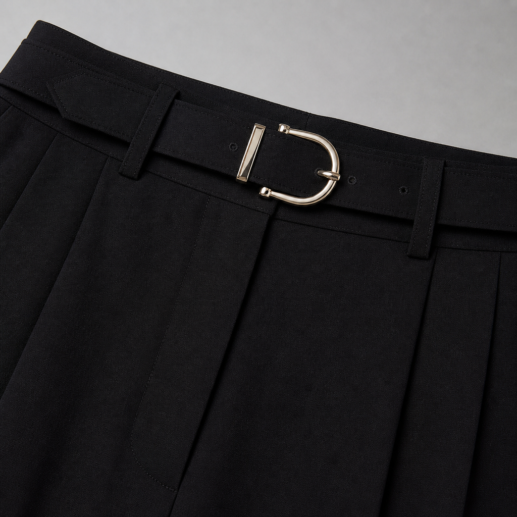 Women's White Straight Leg Dress Pants – High Waist Tailored Fit