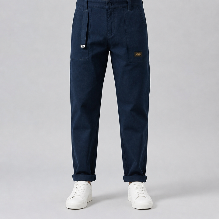 Men’s Tailored Cargo Trousers in Rugged Utility Style