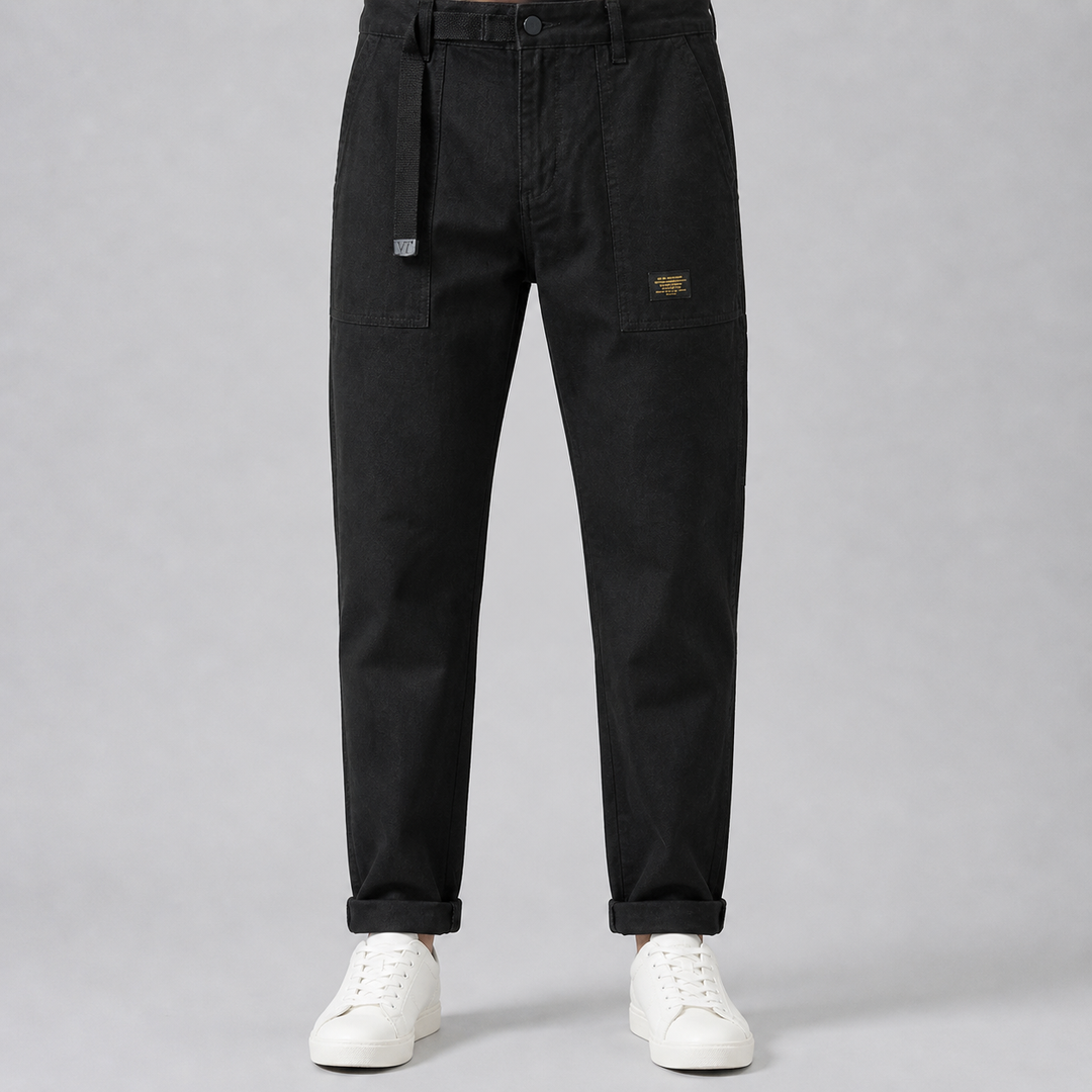 Men’s Tailored Cargo Trousers in Rugged Utility Style