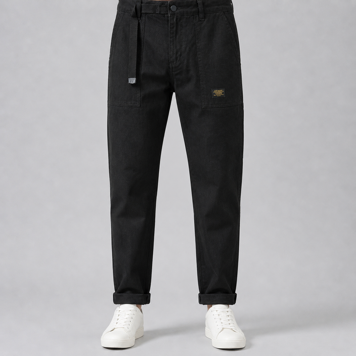 Men’s Tailored Cargo Trousers in Rugged Utility Style