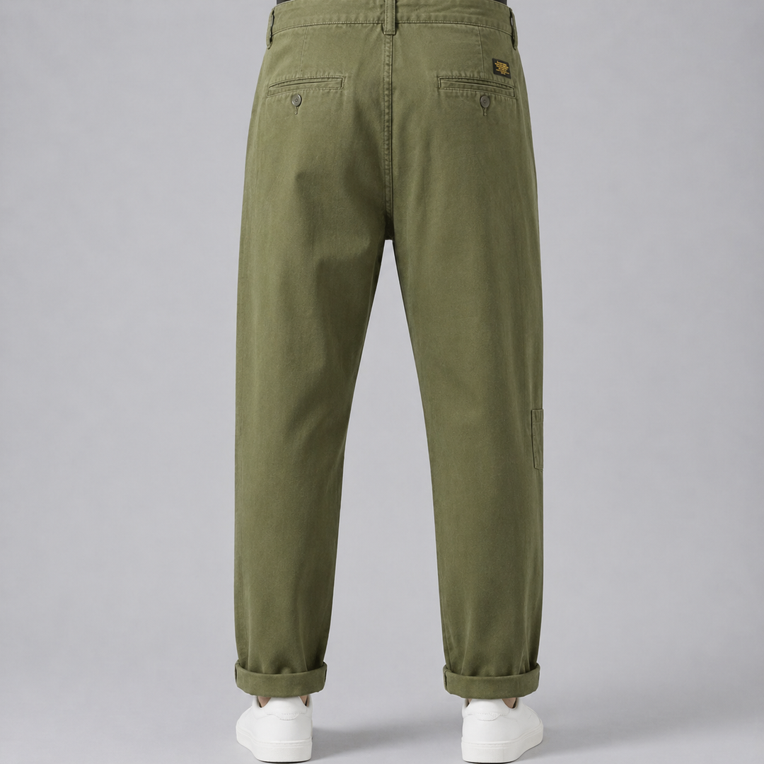 Men’s Tailored Cargo Trousers in Rugged Utility Style