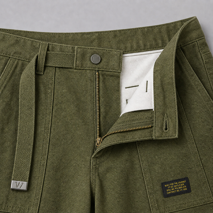 Men’s Tailored Cargo Trousers in Rugged Utility Style