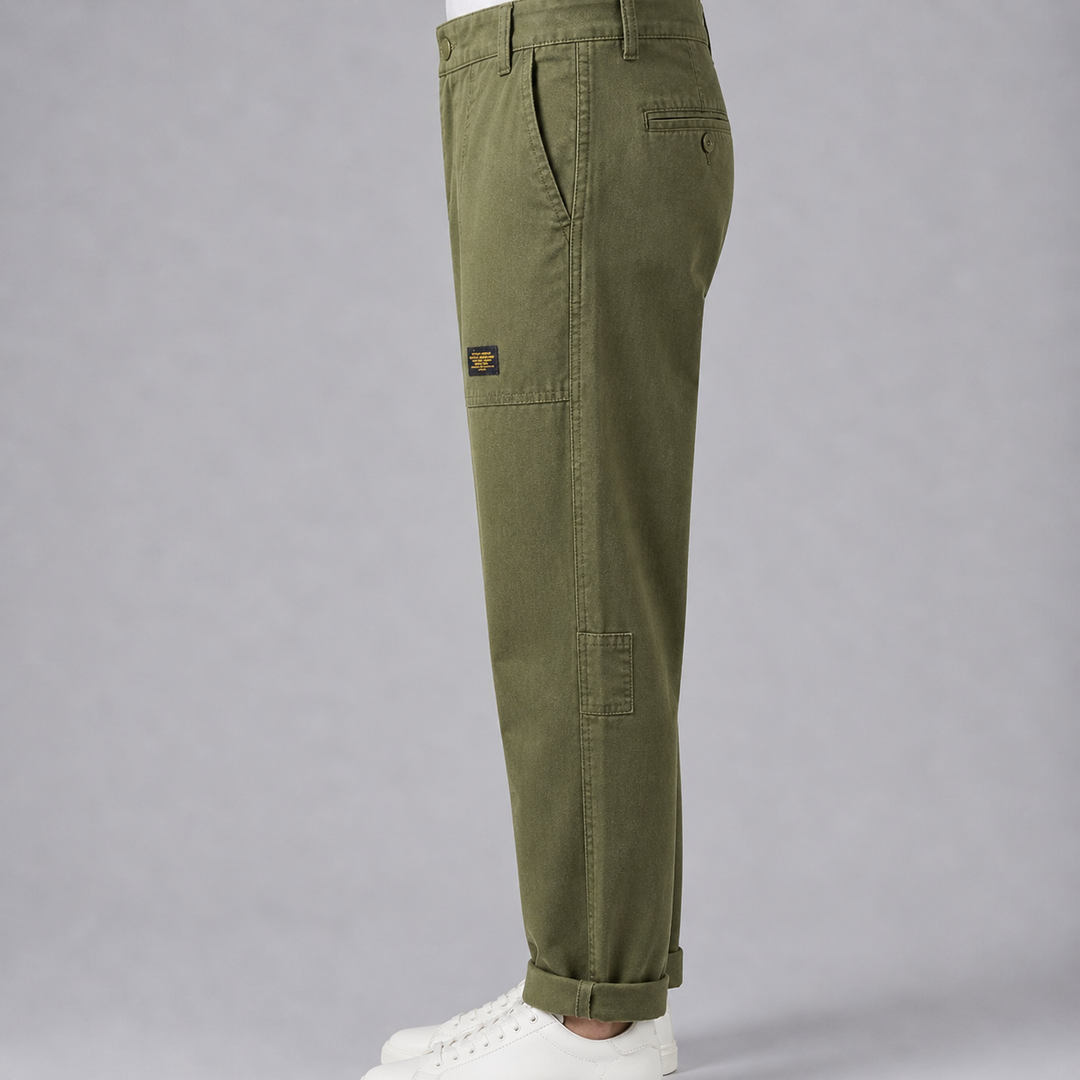 Men’s Tailored Cargo Trousers in Rugged Utility Style
