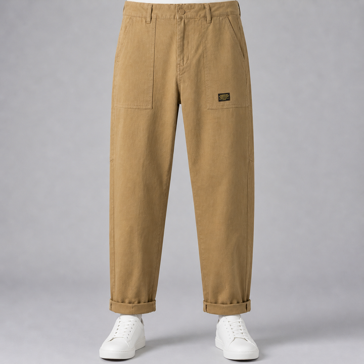 Men’s Tailored Cargo Trousers in Rugged Utility Style