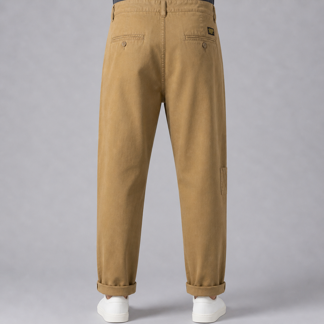 Men’s Tailored Cargo Trousers in Rugged Utility Style