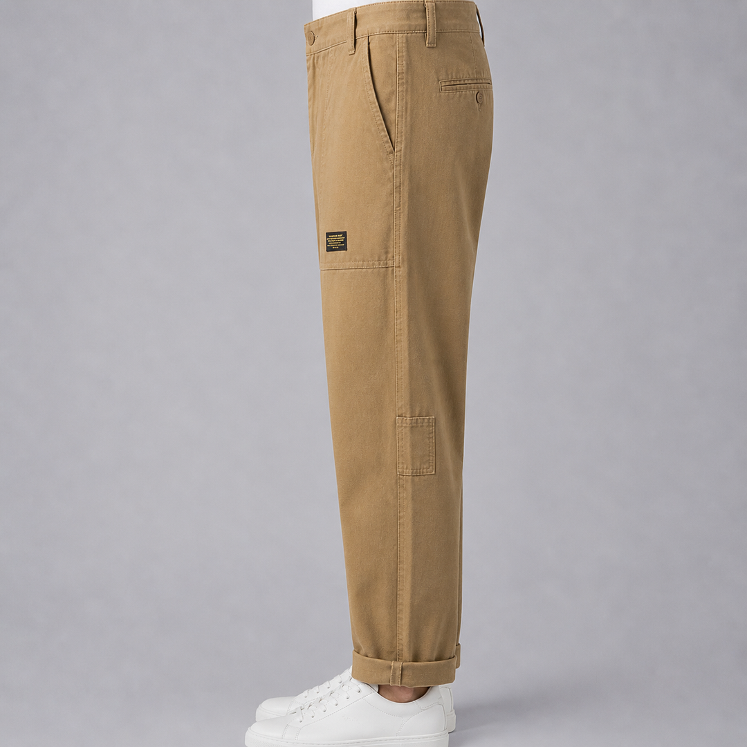 Men’s Tailored Cargo Trousers in Rugged Utility Style