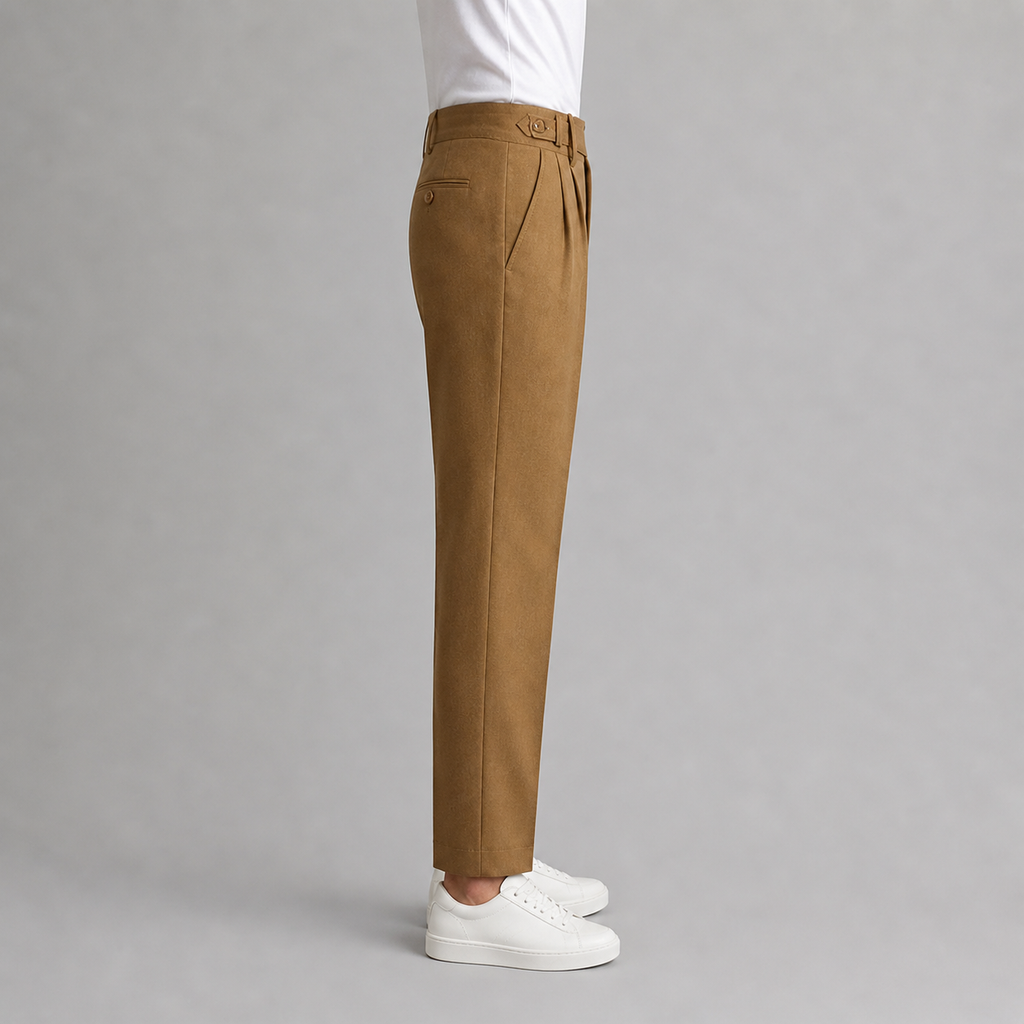 Men’s Cropped Straight Trousers – British Crisp Heritage