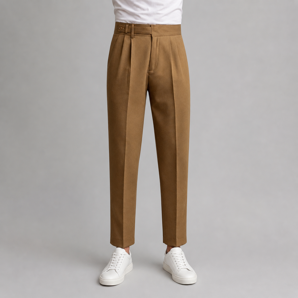 Men’s Cropped Straight Trousers – British Crisp Heritage