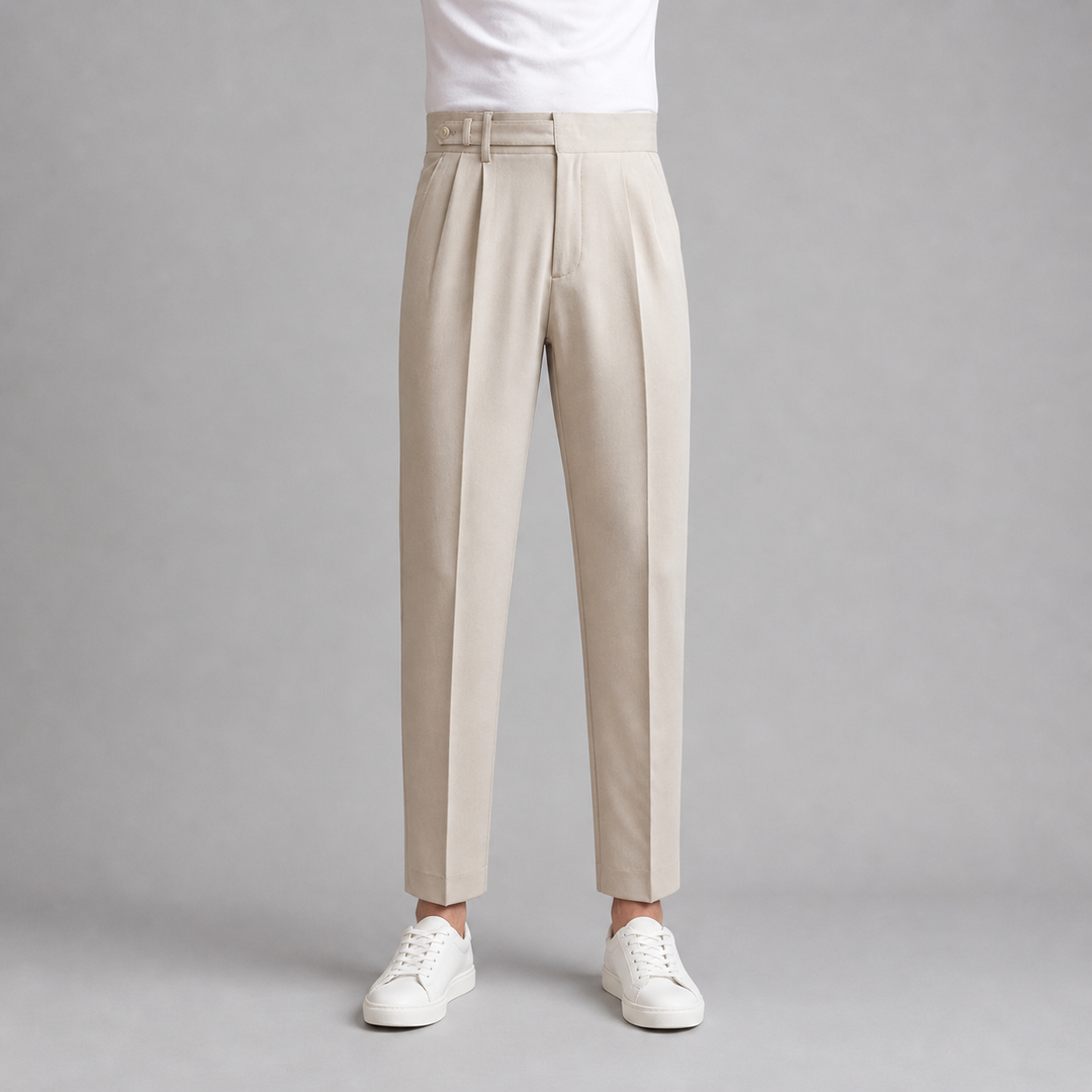 Men’s Cropped Straight Trousers – British Crisp Heritage