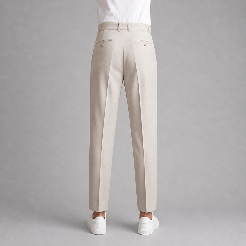 Men’s Cropped Straight Trousers – British Crisp Heritage
