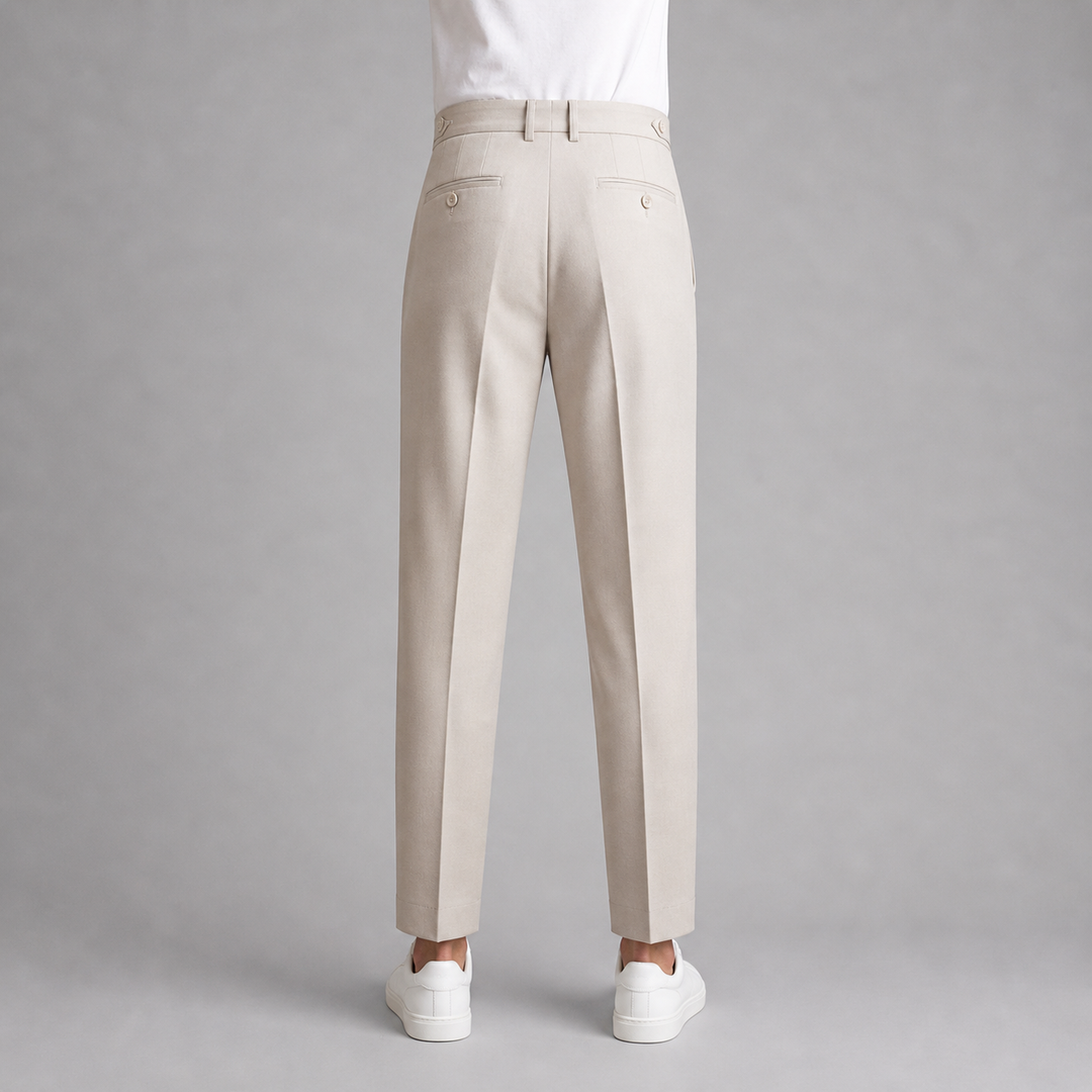 Men’s Cropped Straight Trousers – British Crisp Heritage