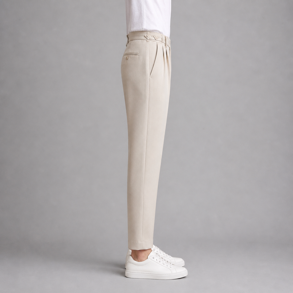 Men’s Cropped Straight Trousers – British Crisp Heritage