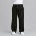 Men’s Baggy Pleated Trousers Striped Comfort Fit